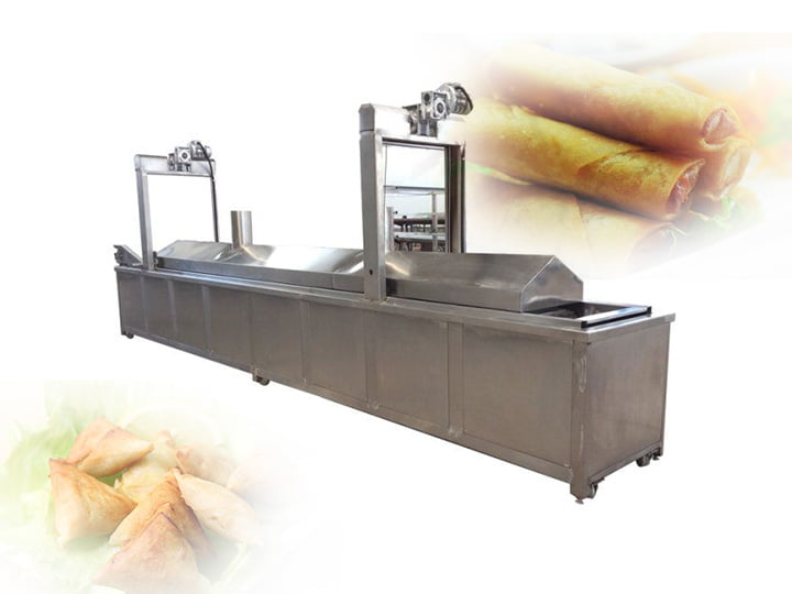 Industrial spring roll frying machine